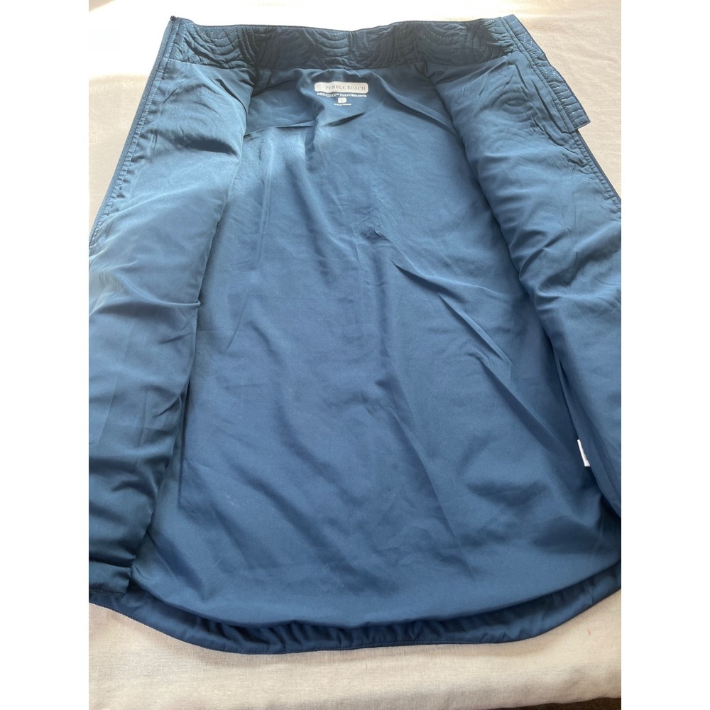 Pebble Beach Quilted Dry-Luxe Performance Vest Blue sz L Golf Country Club Fall - Picture 9 of 15